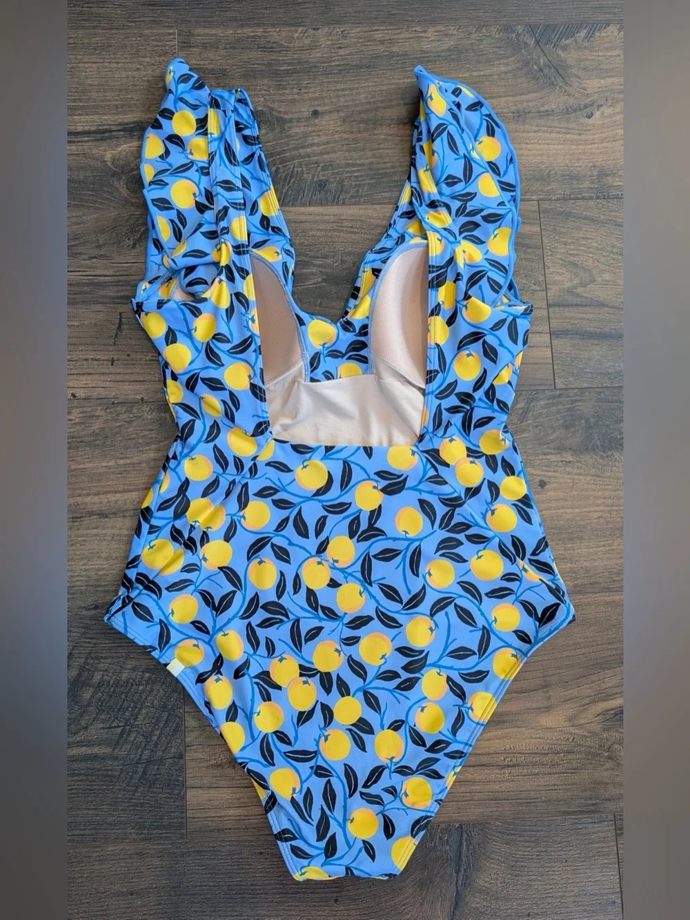 Summersalt X Diane Von Furstenberg The Ruffled Backflip Lemon Blue Size 10